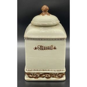 Vintage Biscotti Cookie Jar Handmade for Nonni’s Classic Italian Style
